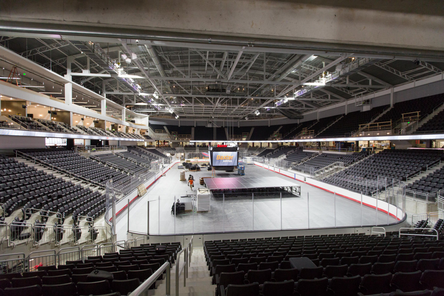 Baxter Arena - Seats and ice view